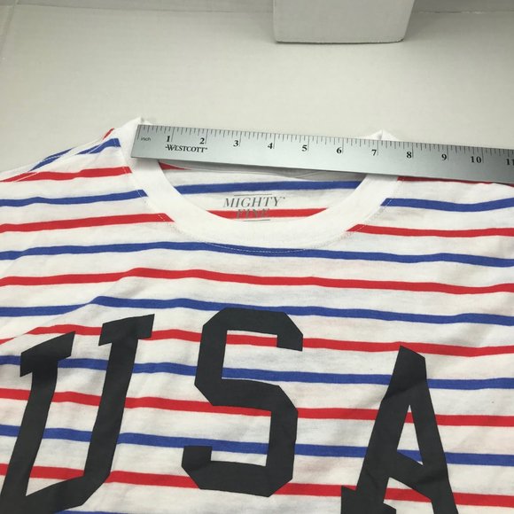 Mad Engine Mighty Fine Women's Red White Blue USA Tee Shirt XL New - Picture 6 of 11